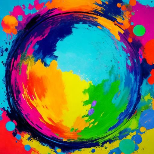 Abstract Art in Complementary Colors