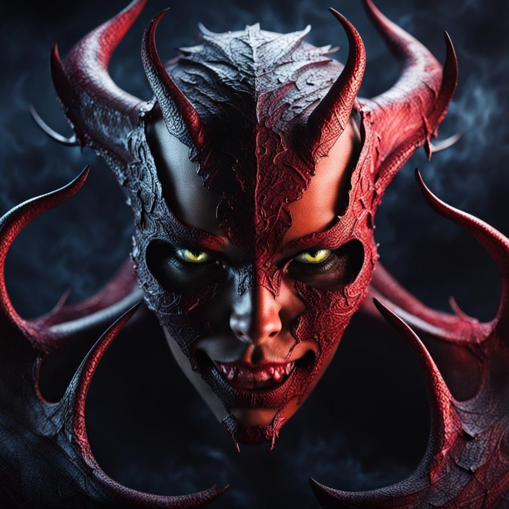 AI Generated Image of a Demoness