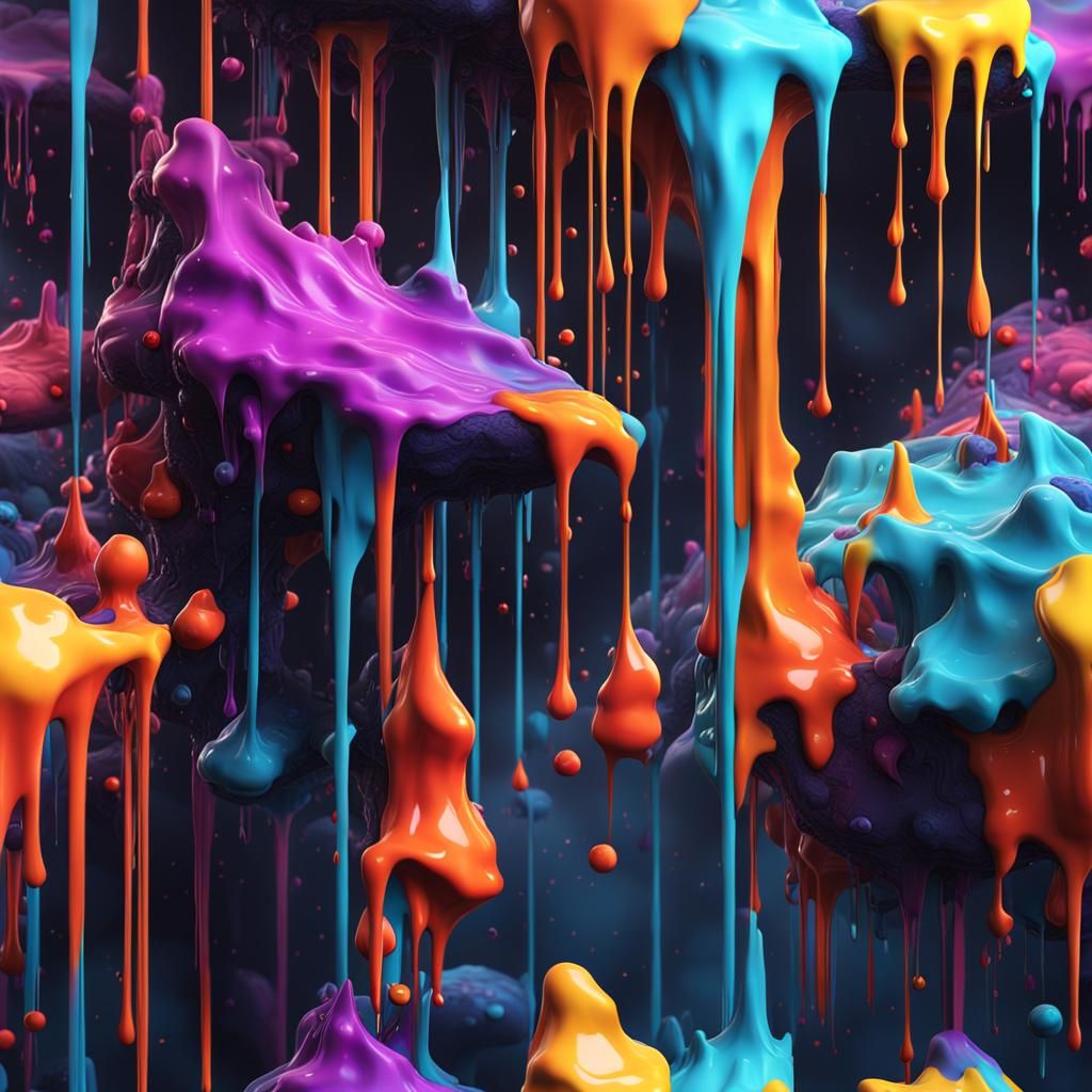 Dripping colors