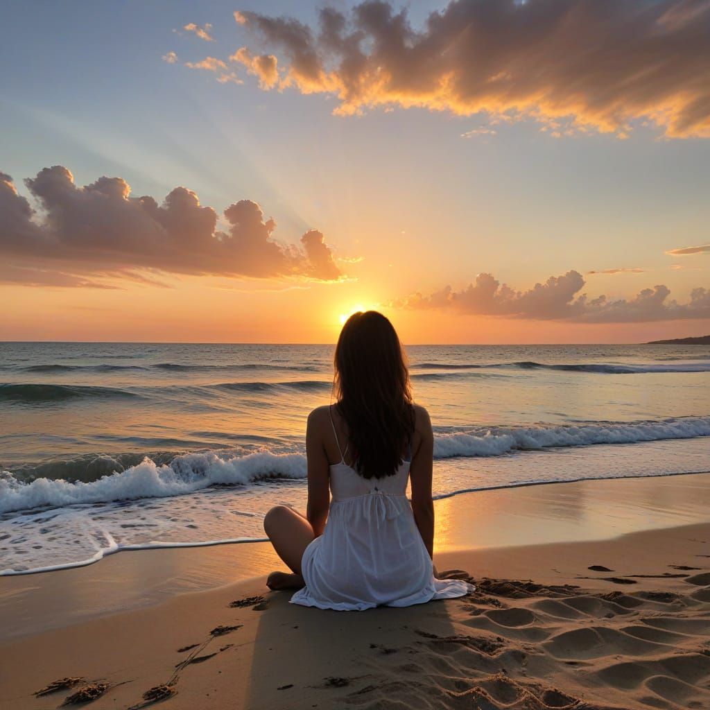 Inner Peace at a Beautiful Beach Sunset