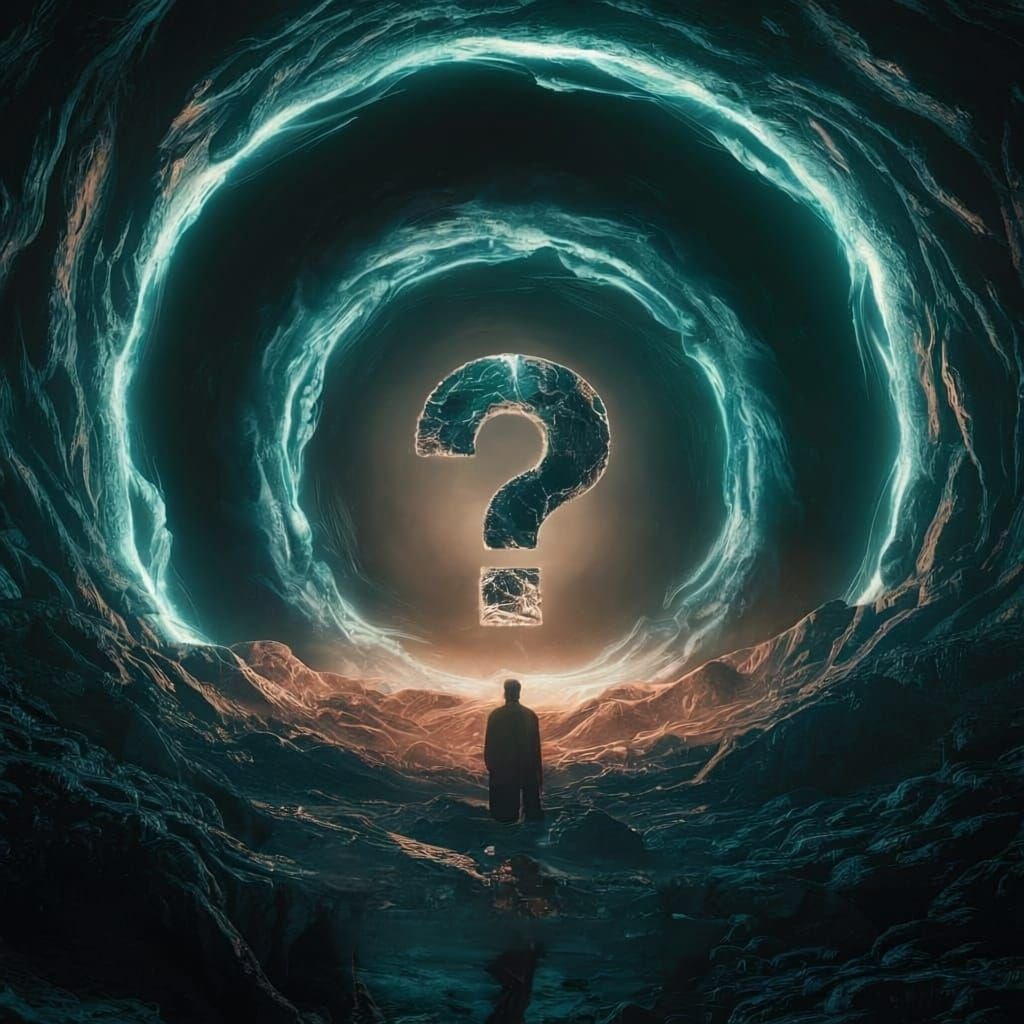 Fantastical Movie Poster with Mysterious Vortex in Deep Colo...