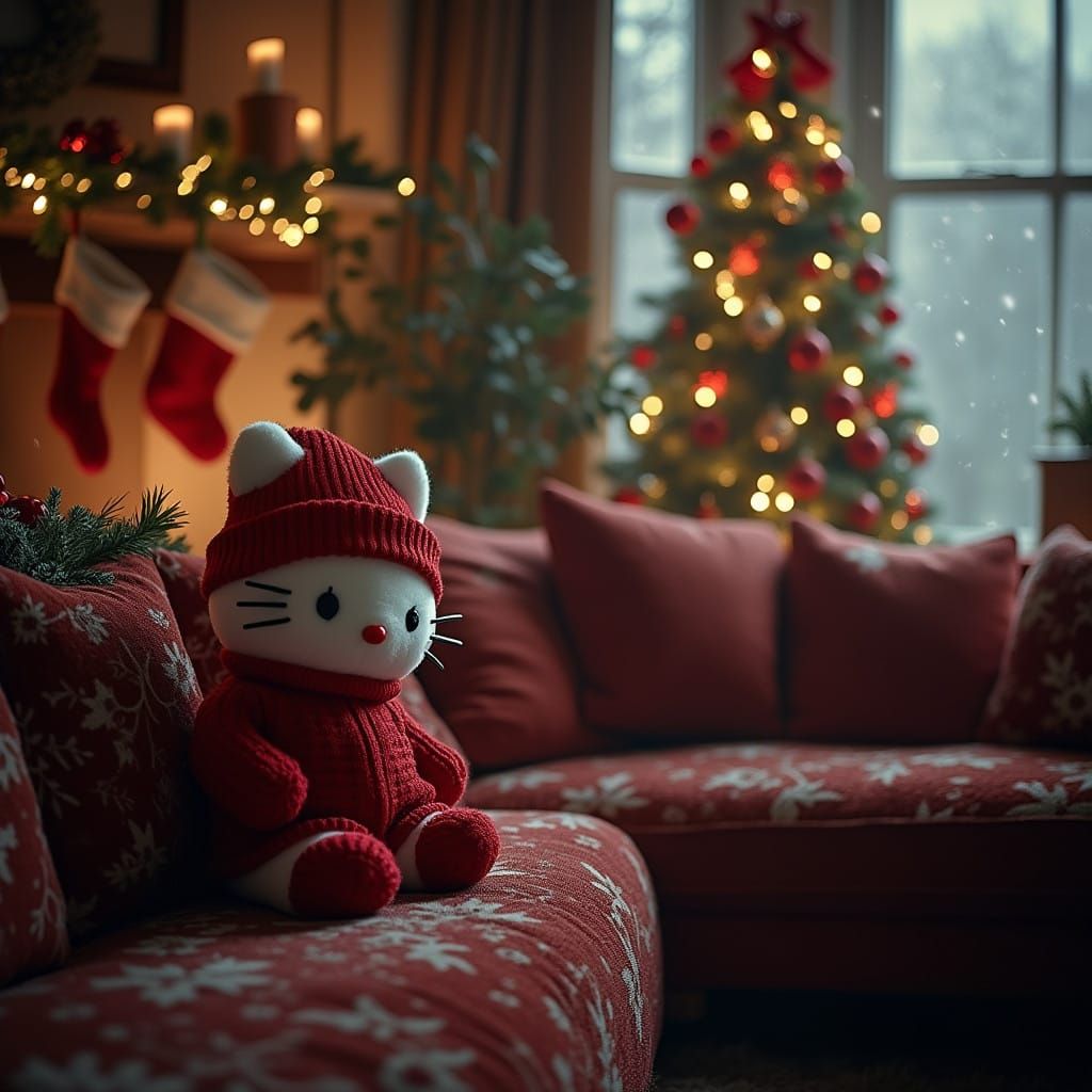 Hello Kitty's Cozy Christmas Solitude