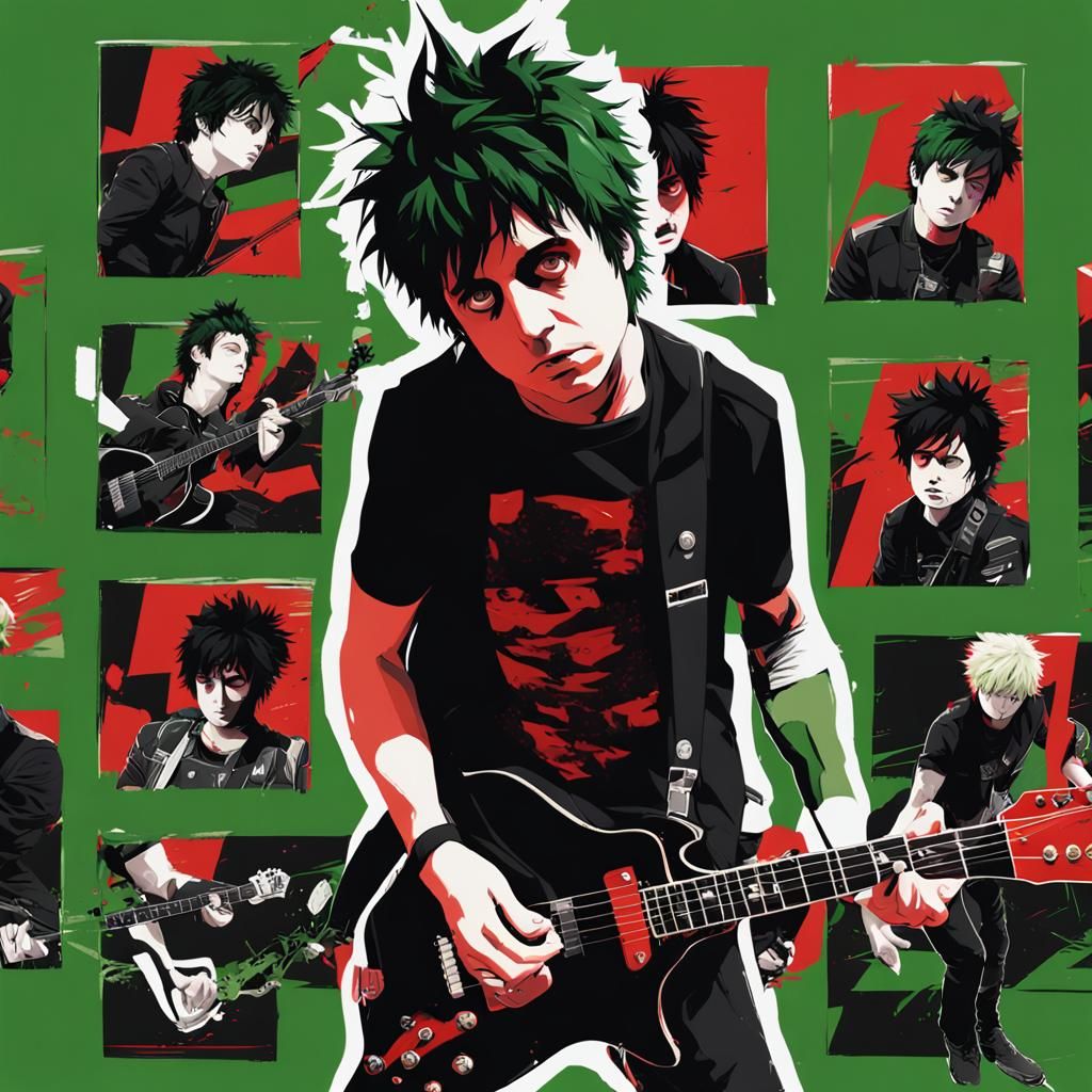 Billie Joe Armstrong: Impressionistic Anime Portrait