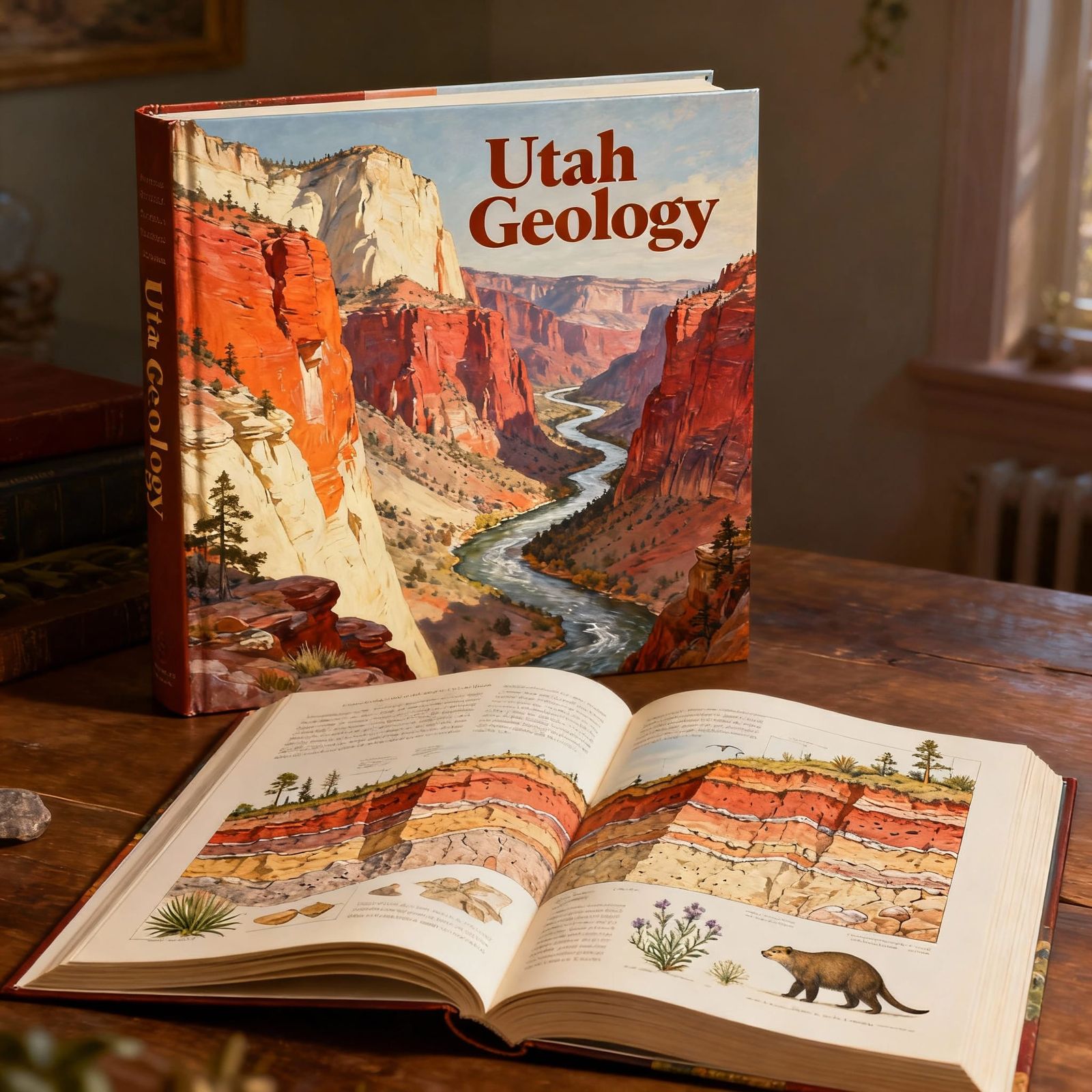 Utah Geology Book Cover: Zion National Park Landscape