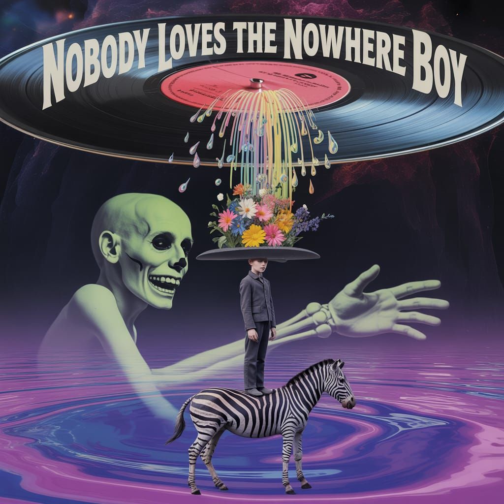 Psychedelic Album Art: Boy and Grim Reaper