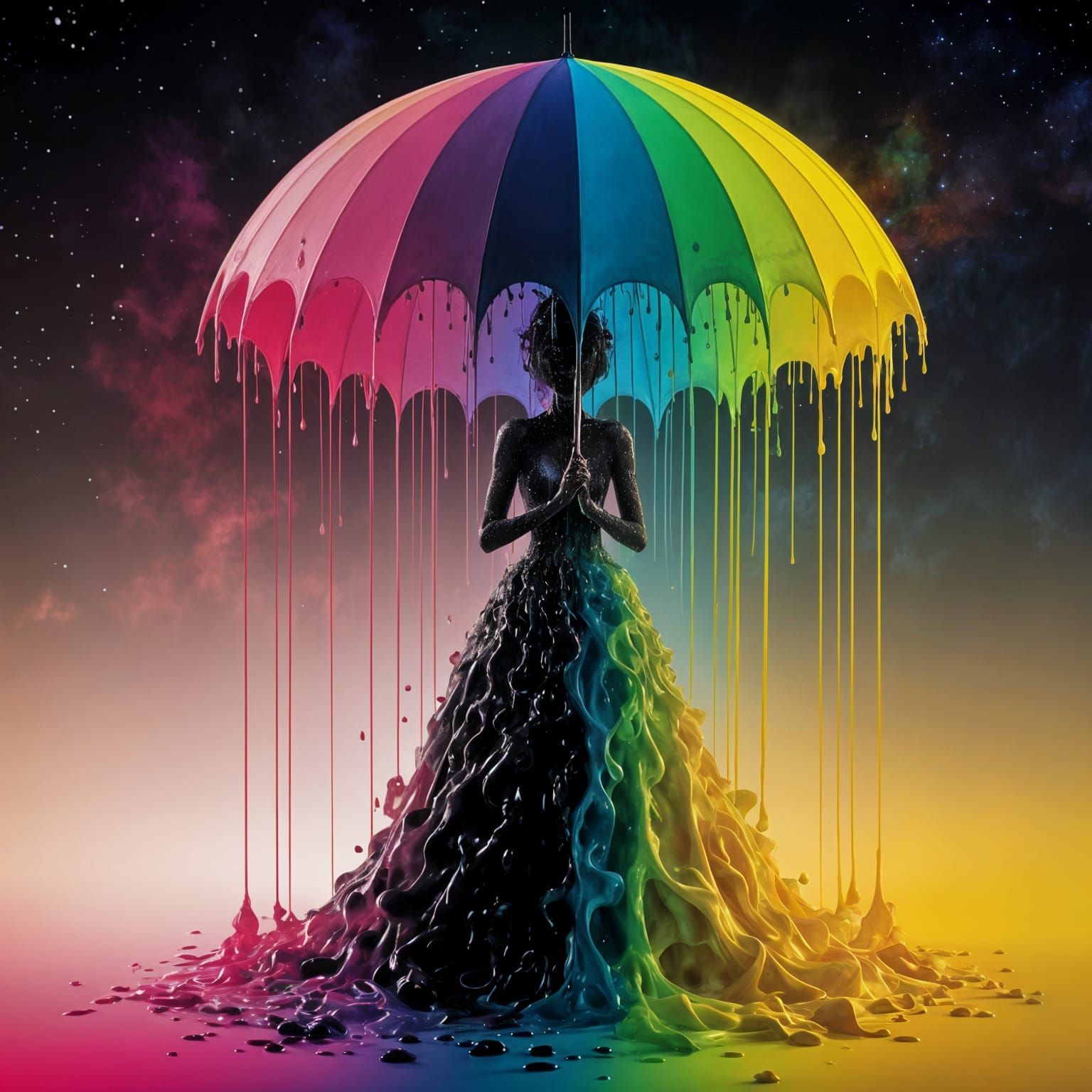 Monochrome life and colorful dreams