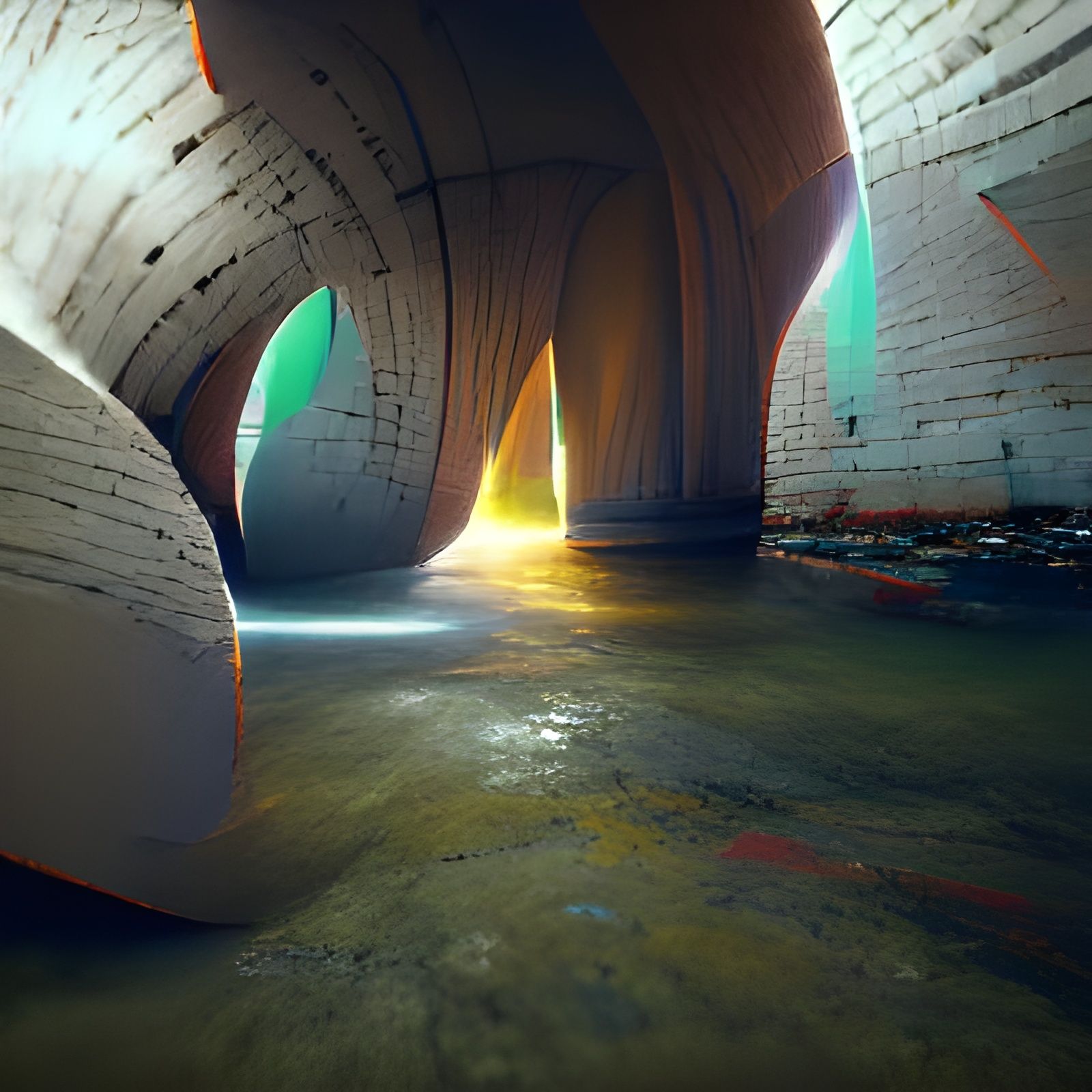 Giant Concrete Drainage Tunnel: Artstation Unreal Engine