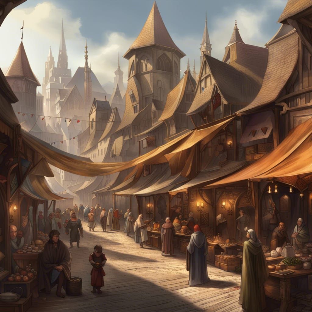 Endless Bazaar in Medieval Fantasy Style
