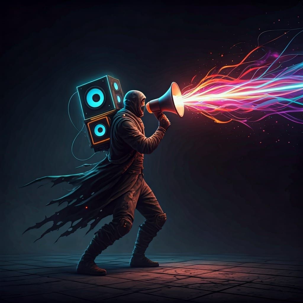 The Last Sound Figure in Gritty Industrial Style