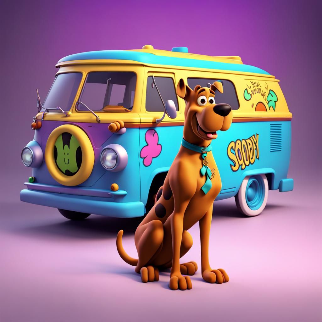 Scooby-Doo Reimagined as 3D Digital Art