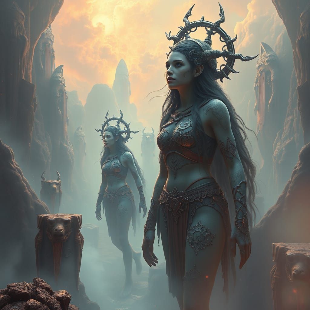 Surreal Uprising of Pre-Adamic Beings in 3D Psychedelic Styl...