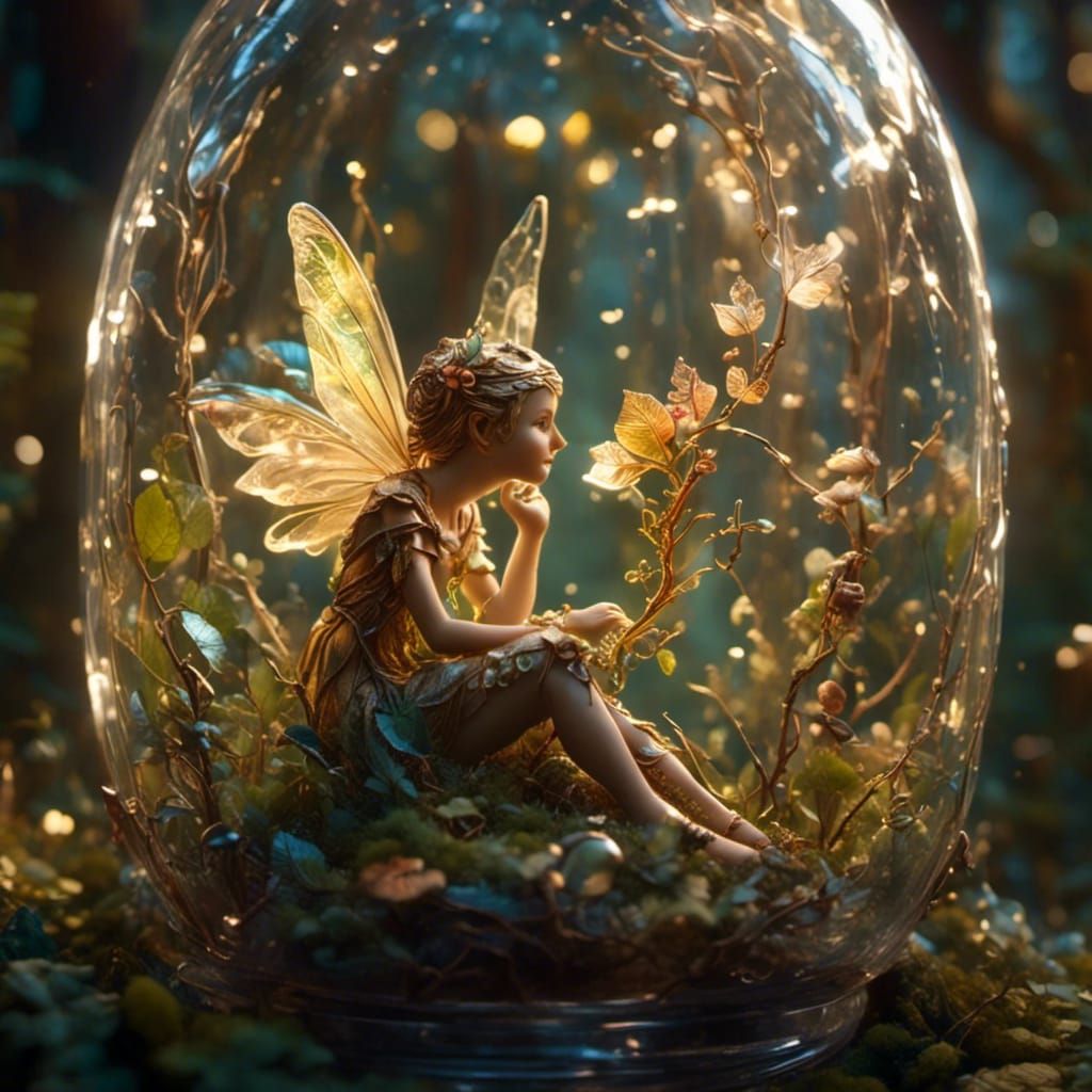 Enchanted Fairy in Glass Capsule
