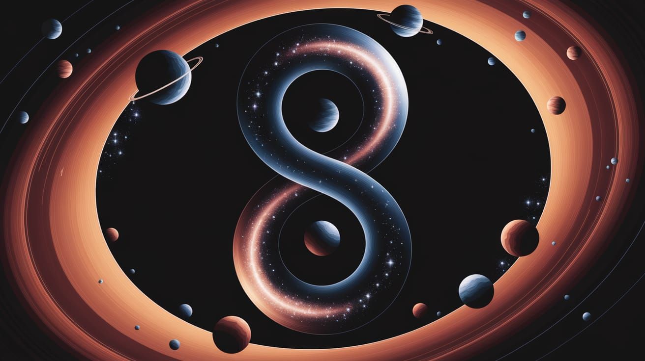 Surreal Cosmic Loop in Warm Hues