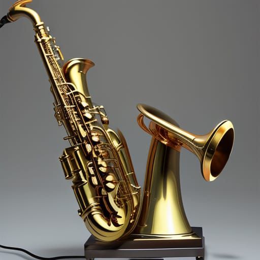 Saxophone Telephone in Retro Design
