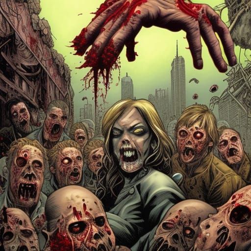 Zombie Apocalypse Comic Book Art