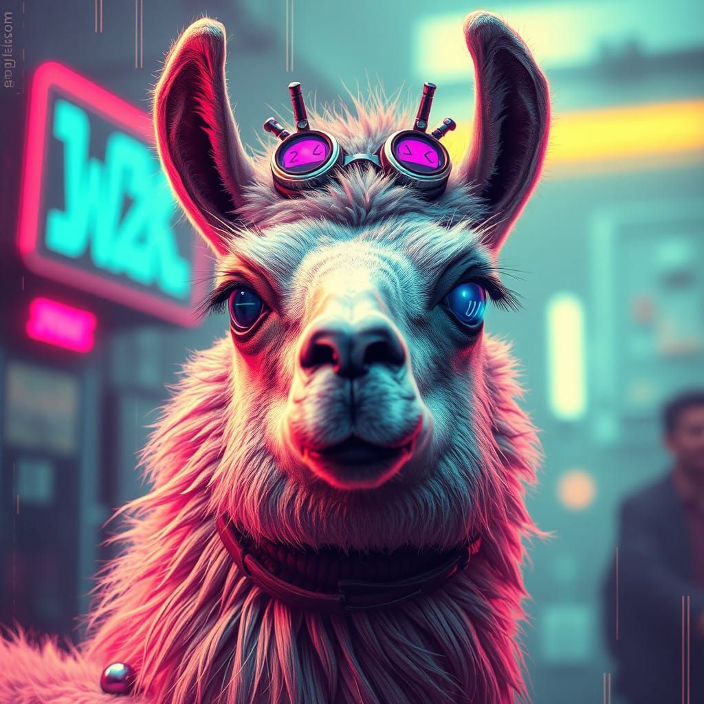 Biopunk Glitchcore Llama
