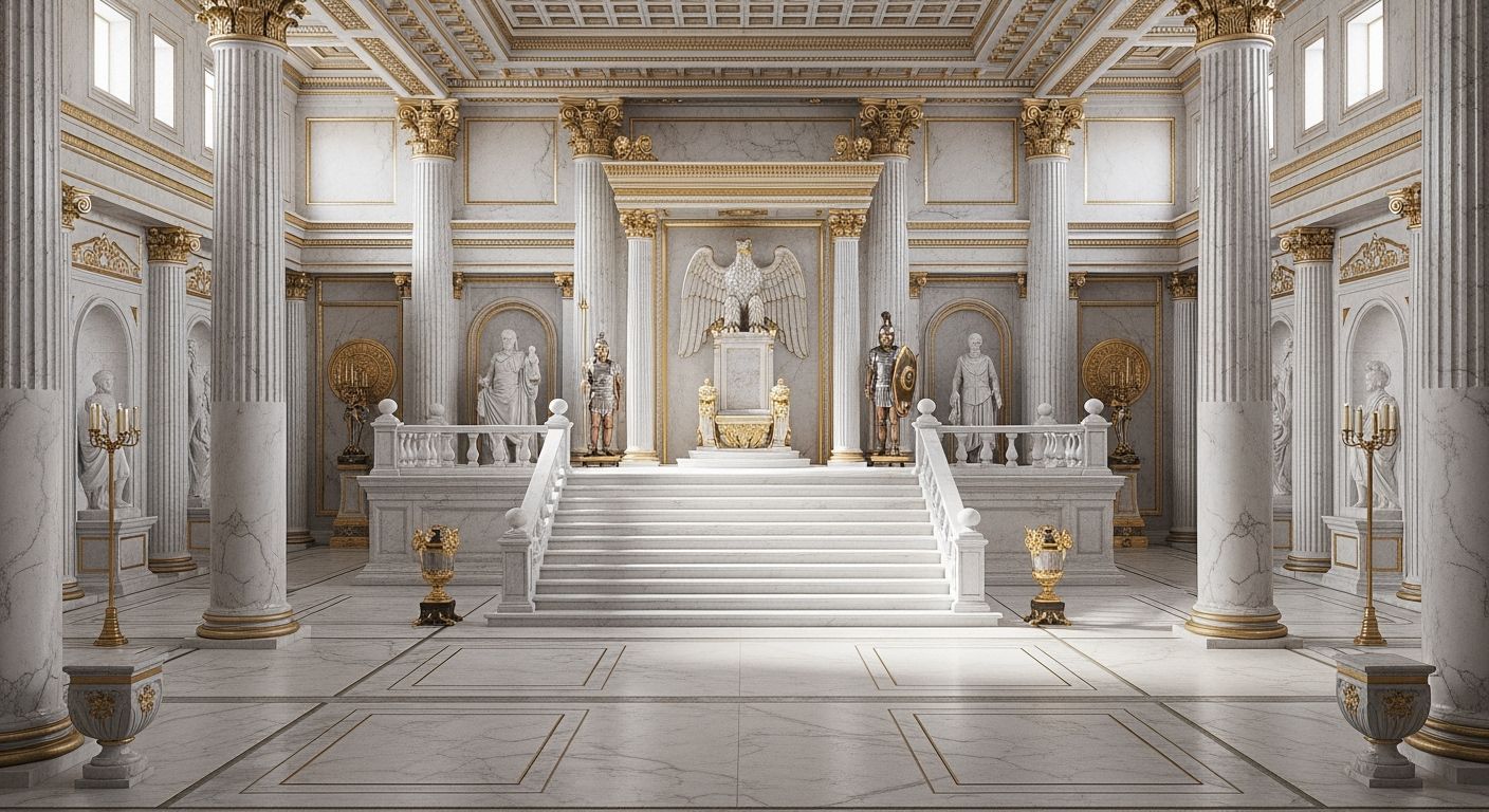 Opulent Throne Room in Ancient Roman Palace