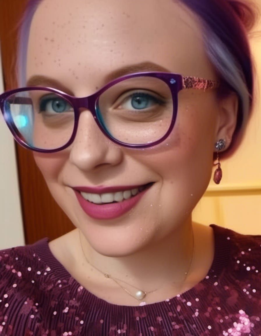 Beautiful Fairy with Purple Hair in Disney Style