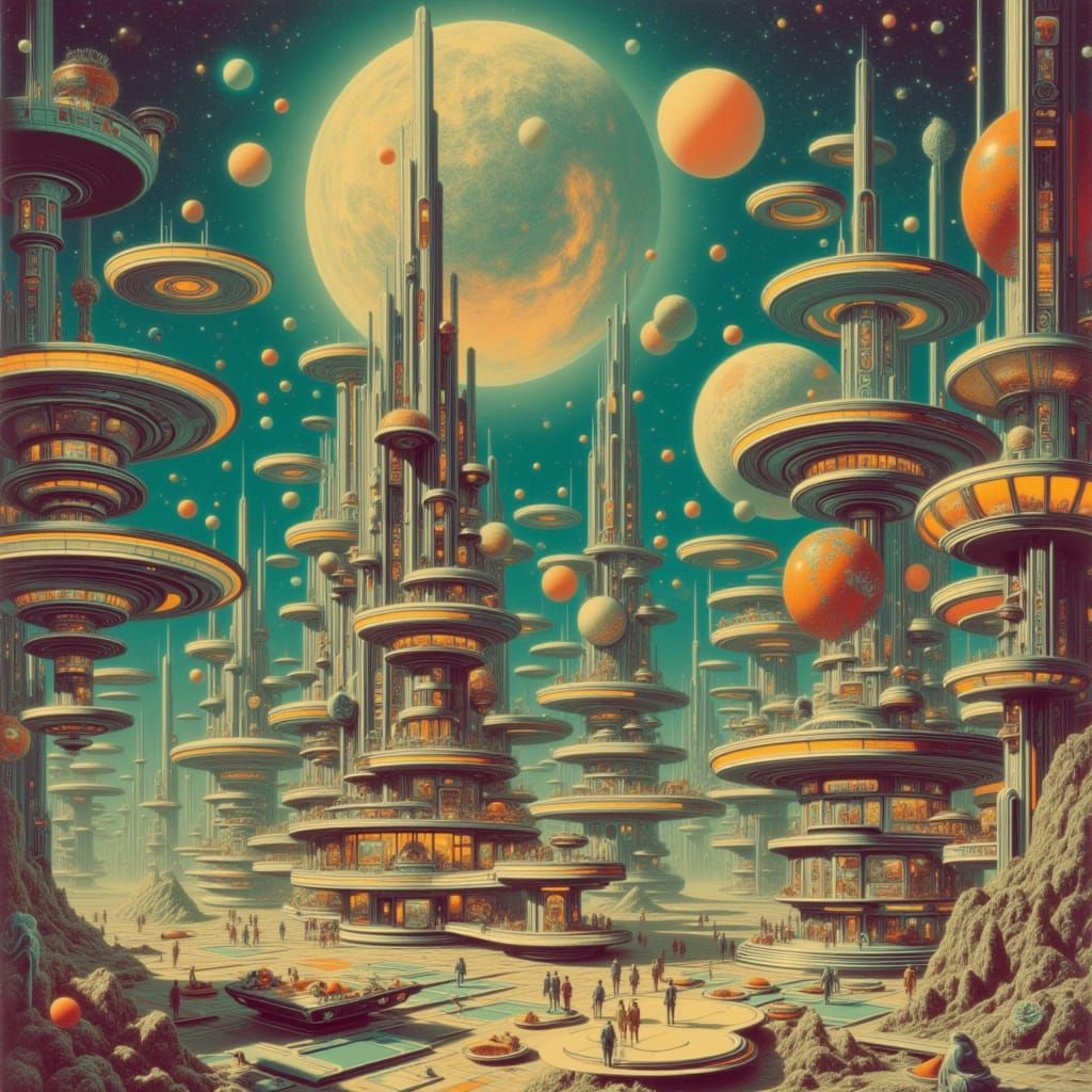 1970s Liminal Sci-Fi Utopia