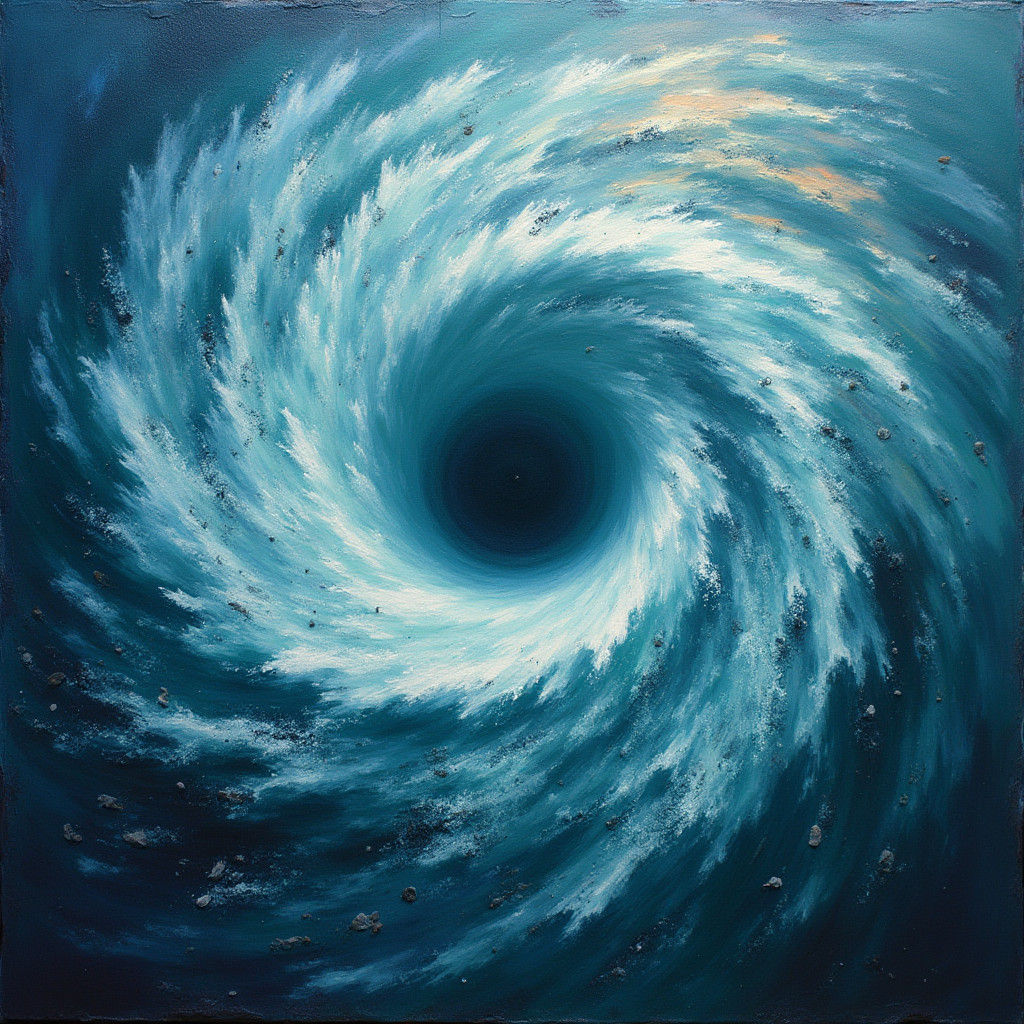 Hurricane Overhead: A Fantastical Oil Painting
