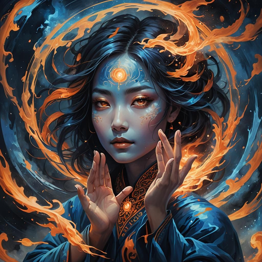 Ethereal Portrait: Spirits of Ying and Yang