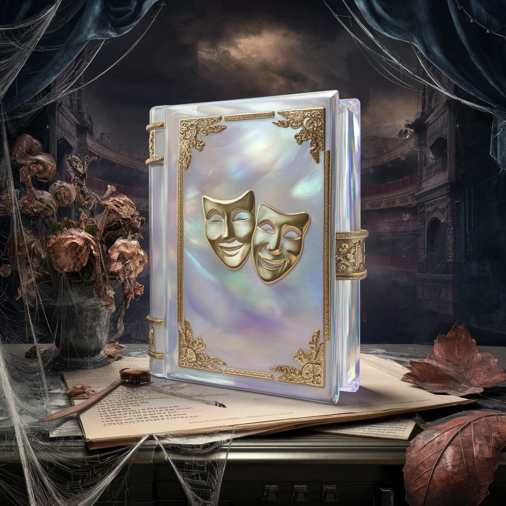 Crystal Book of Comedy and Tragedy in Abandoned Theater