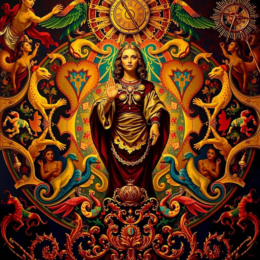 Masterpiece Painting of Beauty and Truth