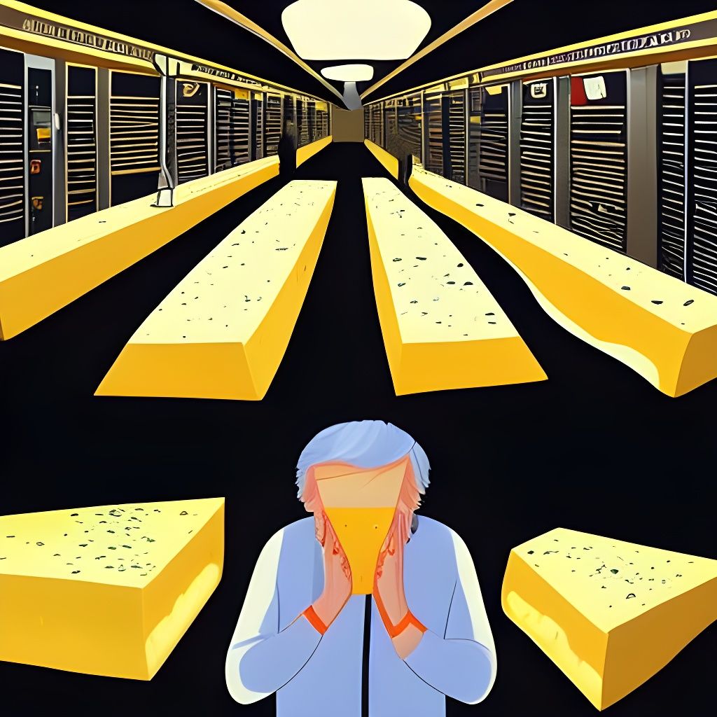 Sad Man's Cheese Choice: Surreal Supermarket Angst