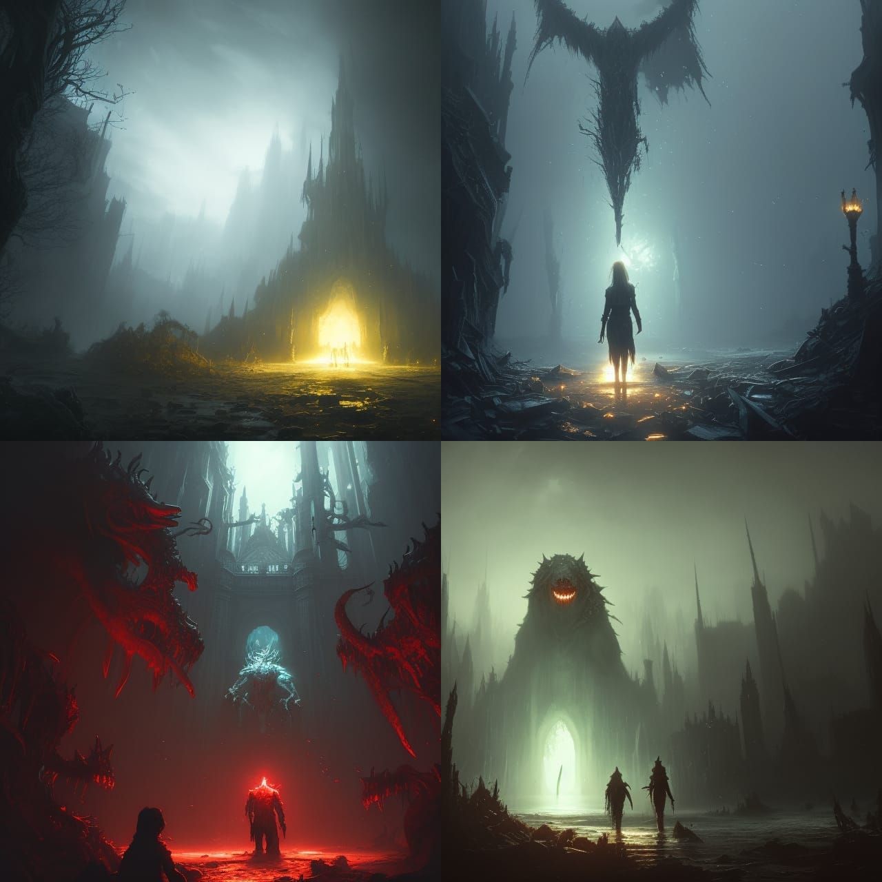 Dark Fantasy Monster Emerges: Unreal Engine Concept Art