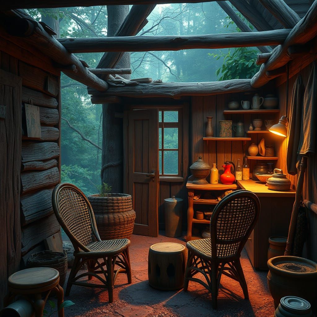 Mystical Village Abode in Fantasy Realism Style