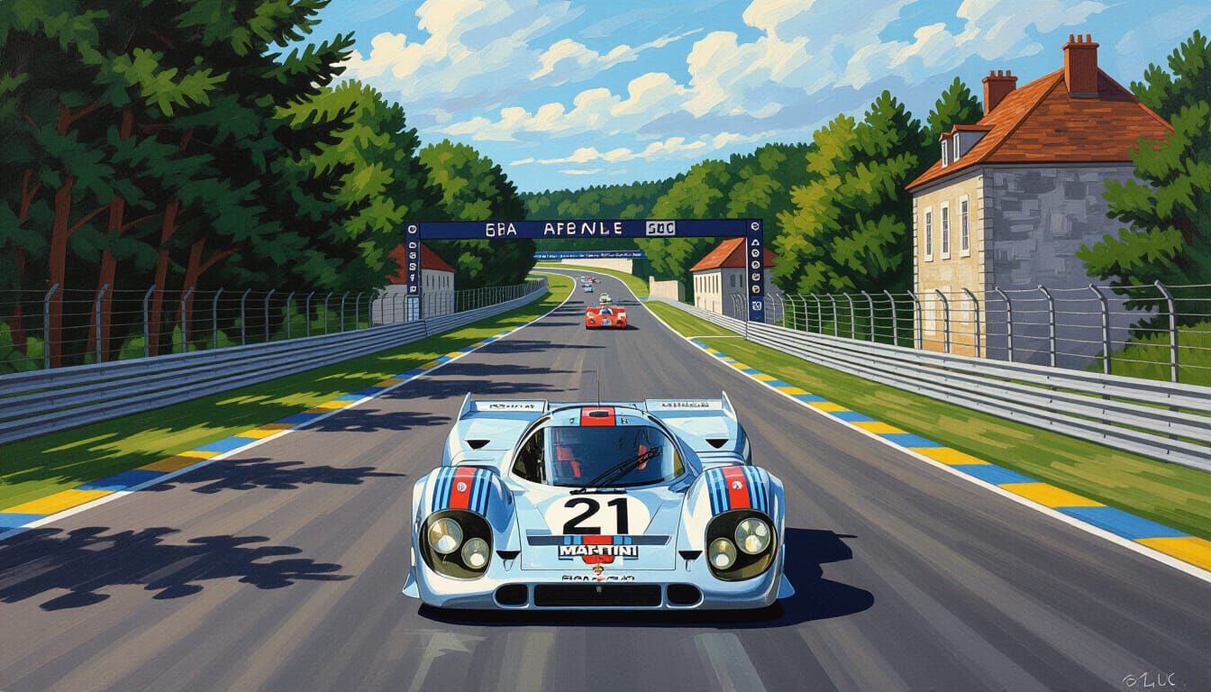 1970 Porsche 917LH Martini Racing Car at Le Mans