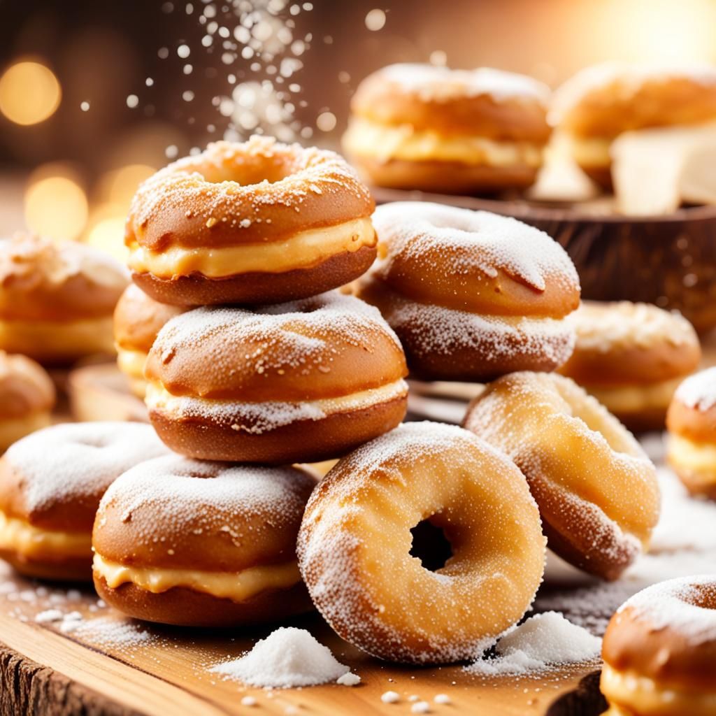 Laddu Doughnuts in Stylized Food Photography