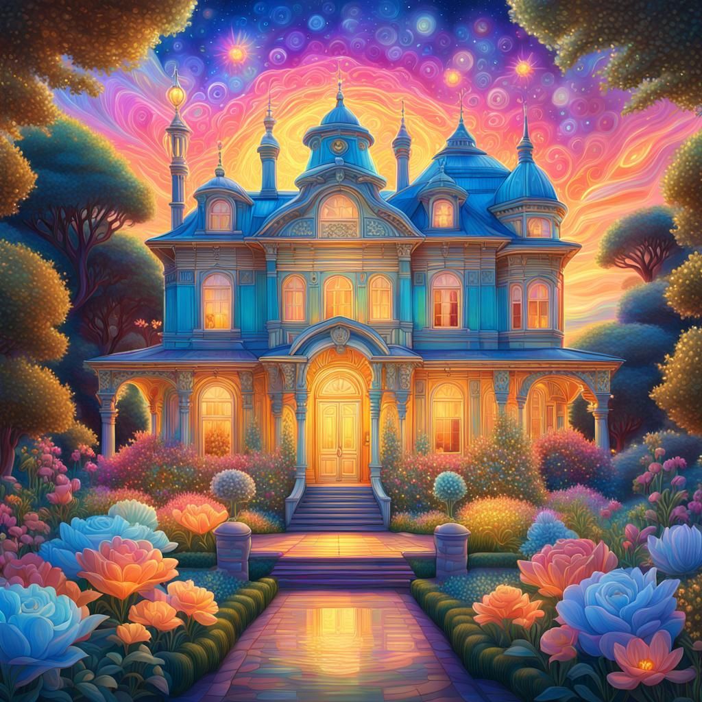 Cosmic Country Mansion in Botanical Gardens