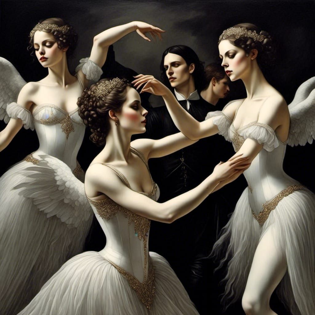 Ballet Ballerinas Perform Swan Lake