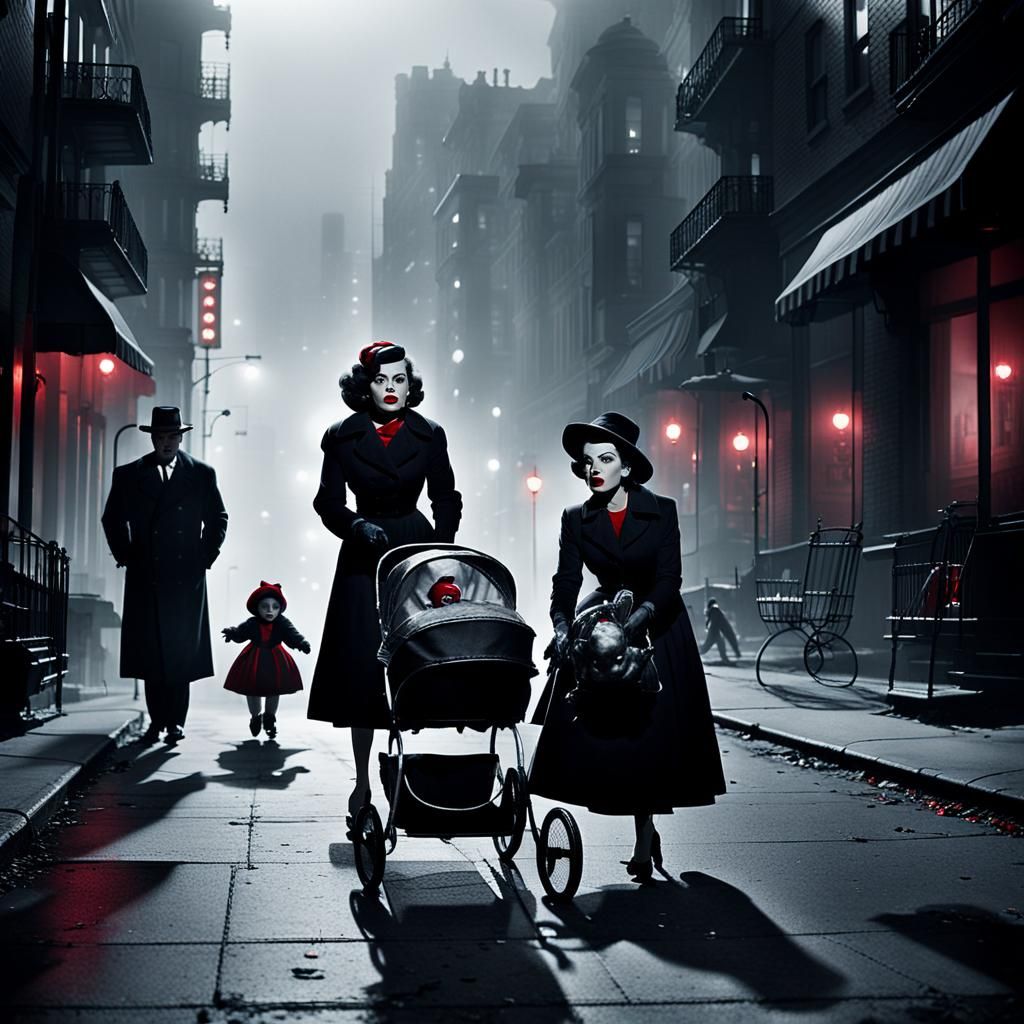 Film Noir: Woman and Baby in Peril