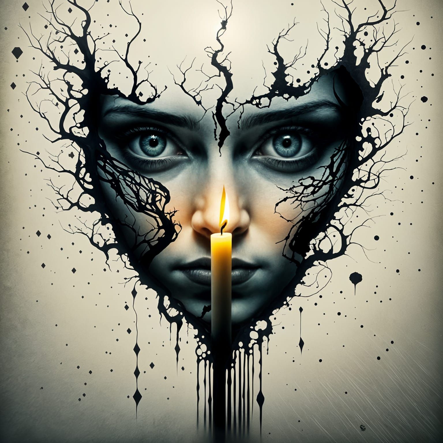 Flickering Candle: Hope in the Darkness