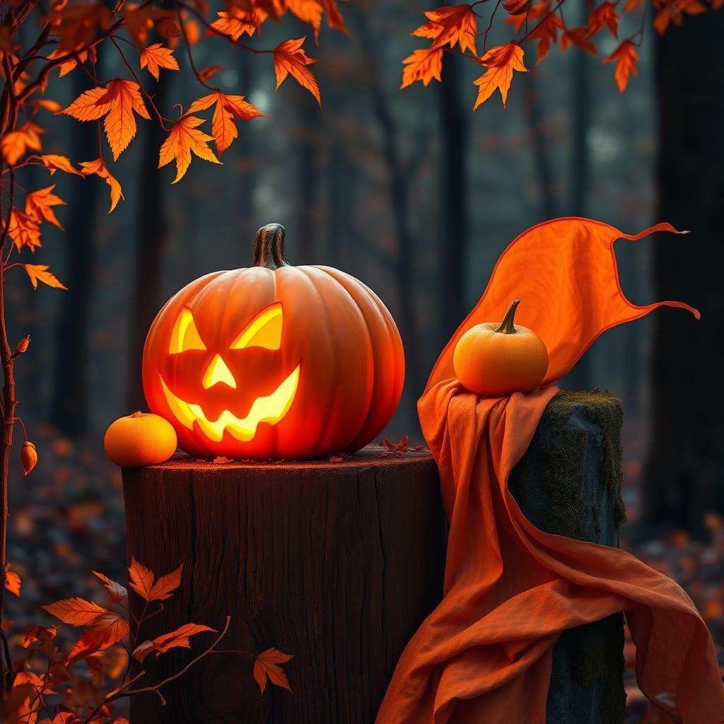 Autumnal Ember Sanctuary in Hyperrealistic Splendor