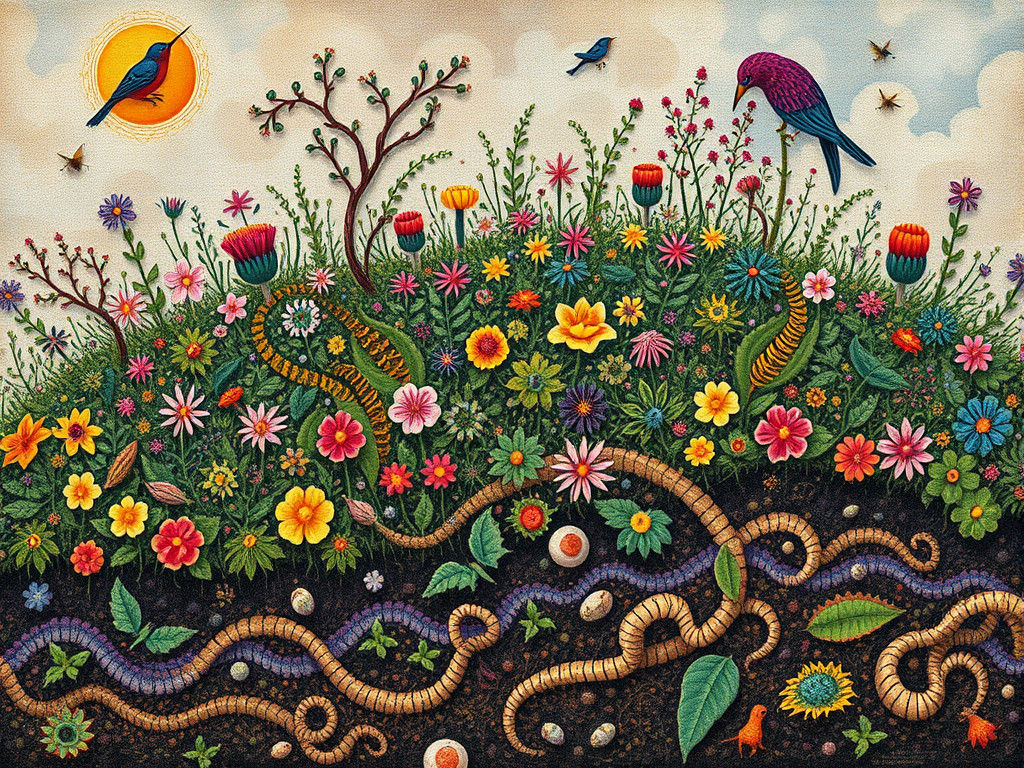 Fractal Expressionist Riverbank Scene