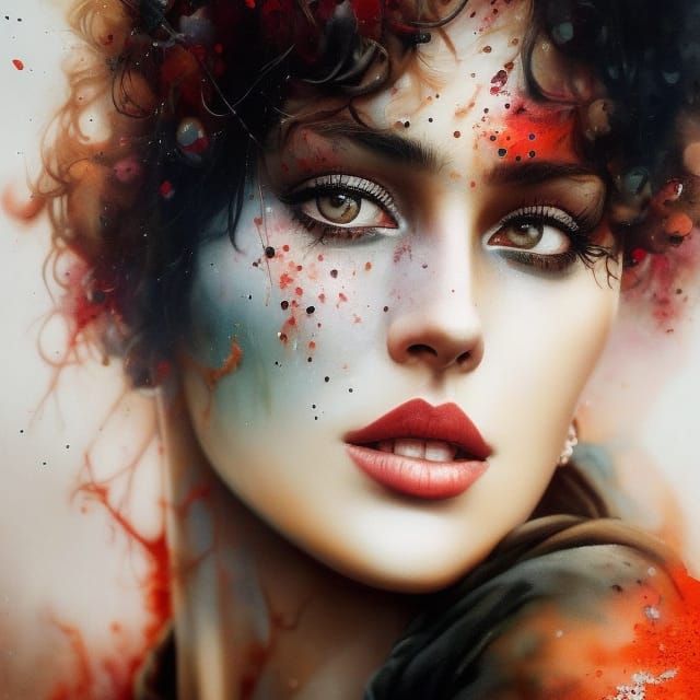 Detailed Portrait of a Beautiful Woman as Matte Painting