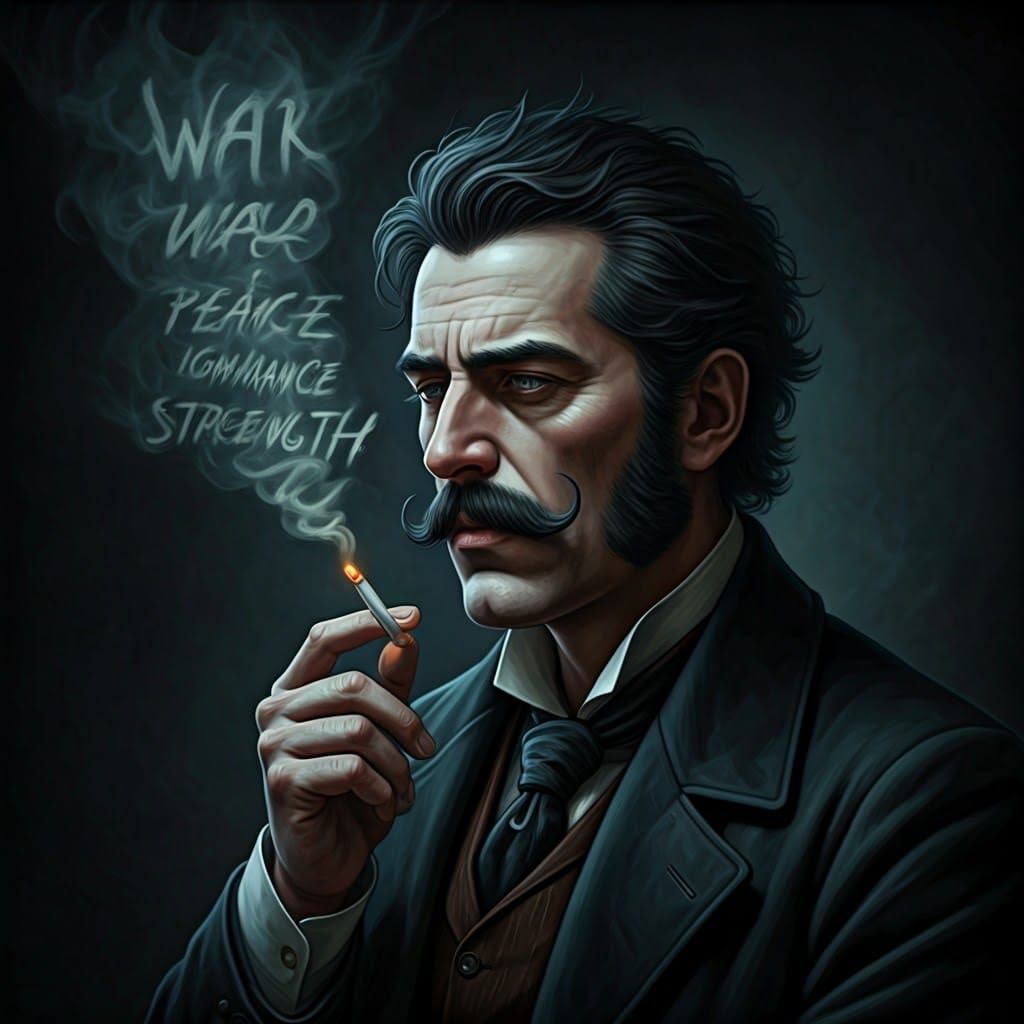 Ominous Smoker: War Is Peace in Gothic Horror Style