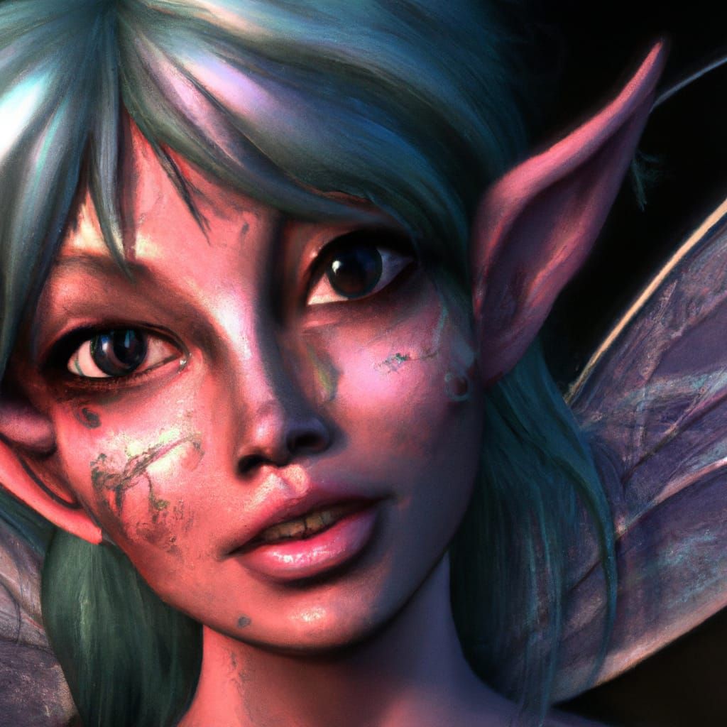 Hyperrealistic Fairy Portrait with Intricate Detail