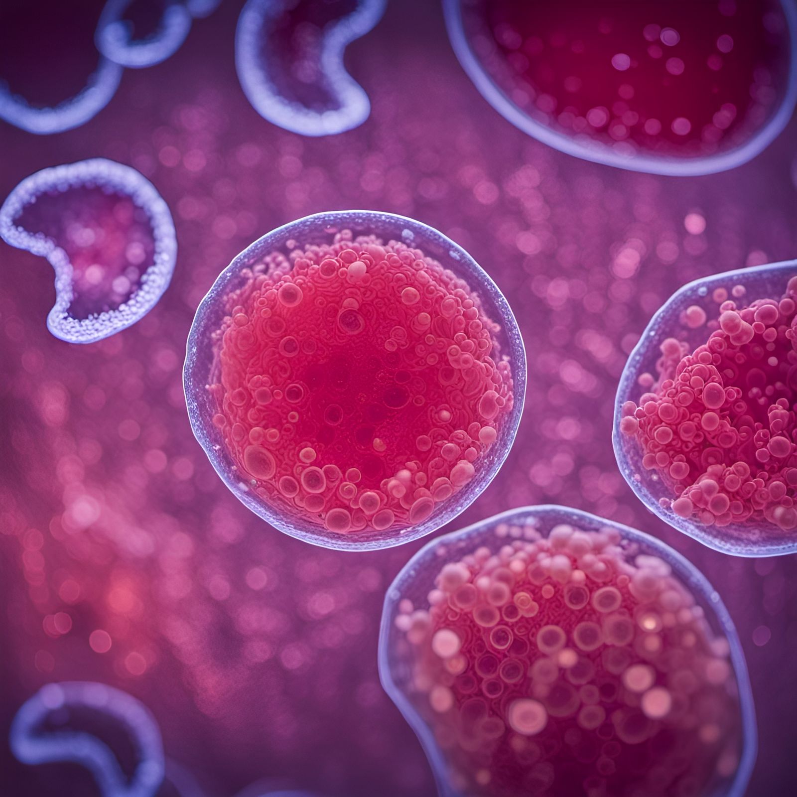 Microorganism in Cell-Culture Plate Macro Photo