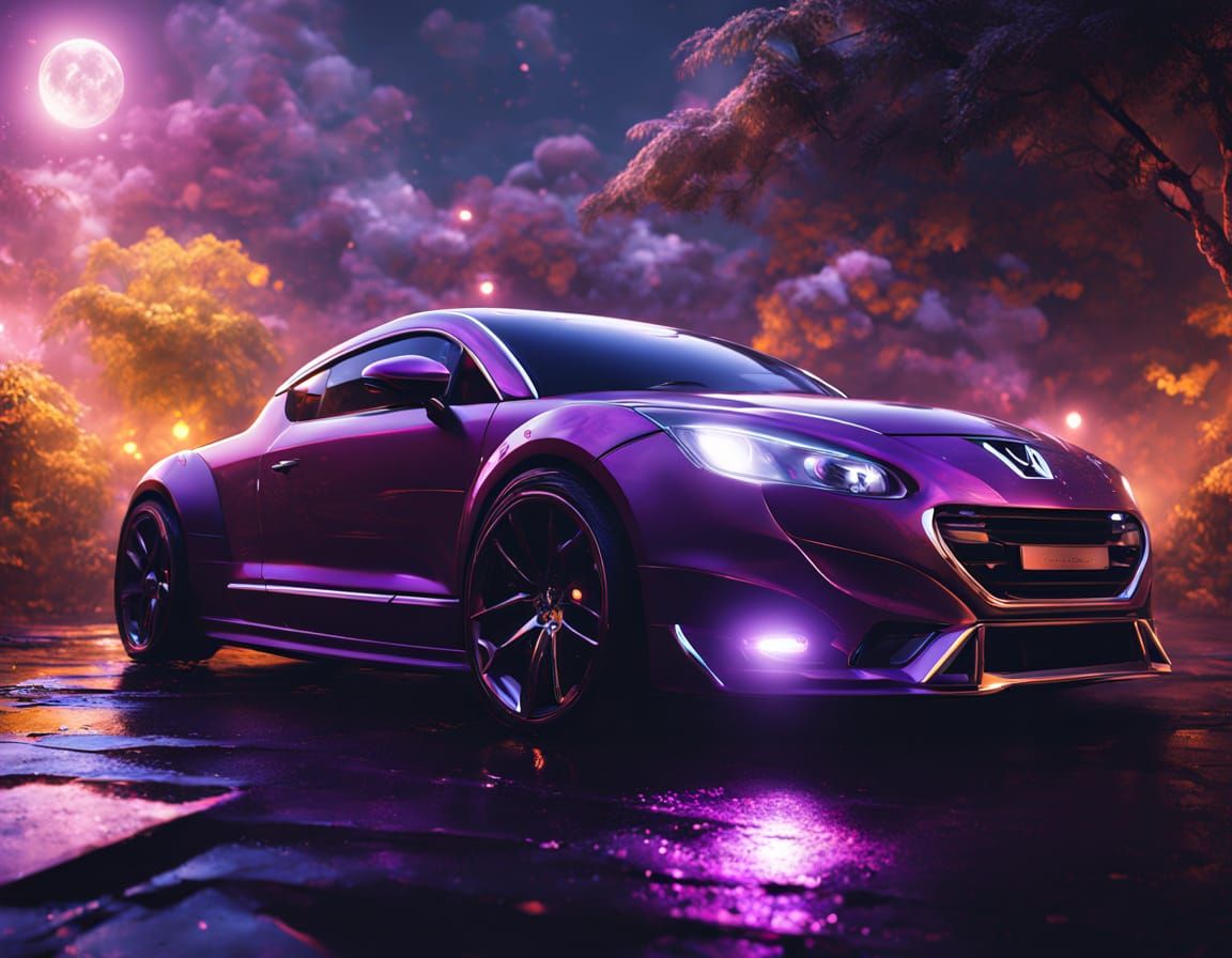 Futuristic Peugeot RCZ Pickup Ute Concept Drifts in Mystical...