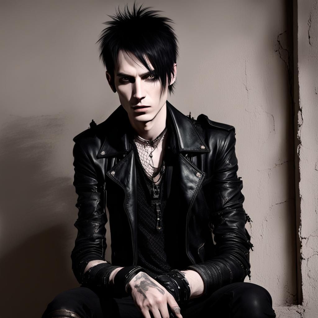 Gothic Fantasy Man in Abandoned Church