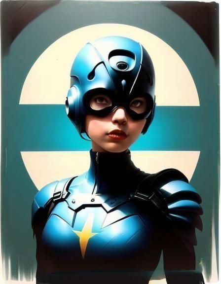 Lanky Superhero Speedster in Expressionist Style