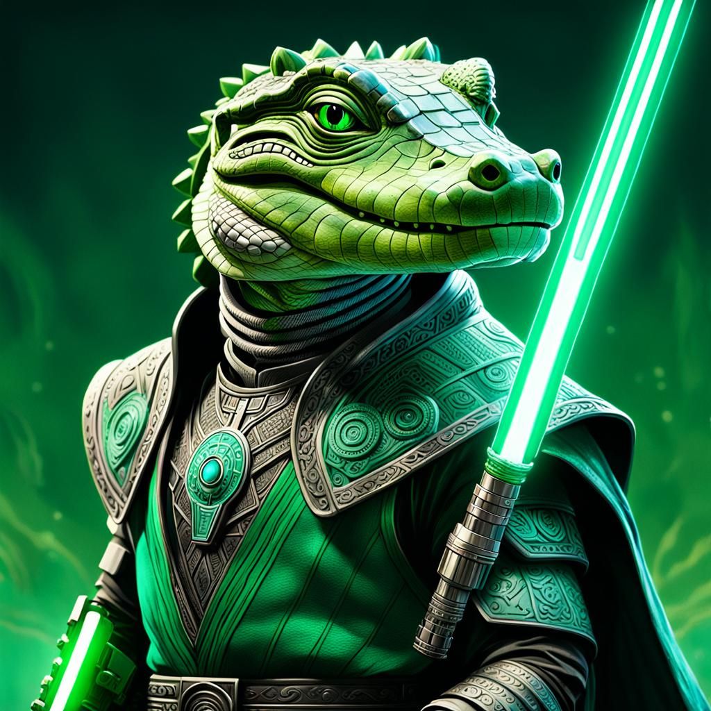 Caiman Jedi Knight Concept Art in Pixar Style