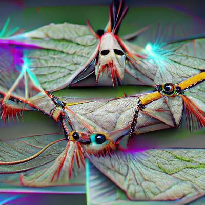 Detailed 3D Render of Creatonotos Gangis Moth