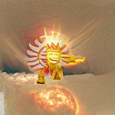 Majestic Sun God Illustration