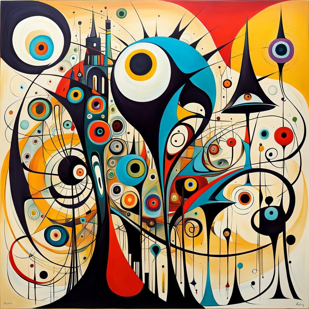 Abstract Art Brut Inspired by Surrealism