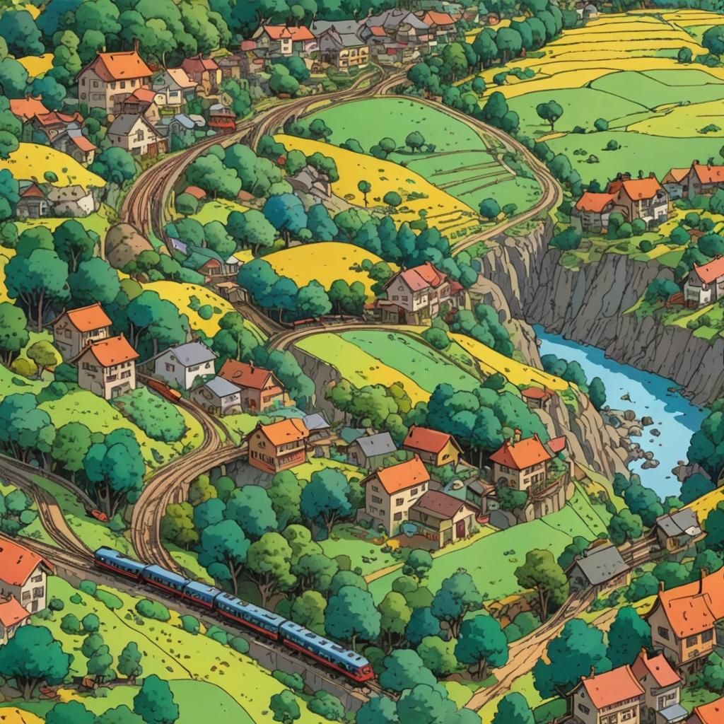 Colorful Landscape Inspired by Animation Masters